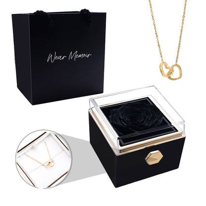 Eternal Rose Box & Engraved Necklace