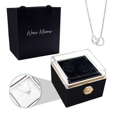 Eternal Rose Box & Engraved Necklace