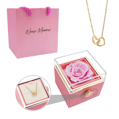 Eternal Rose Box & Engraved Necklace