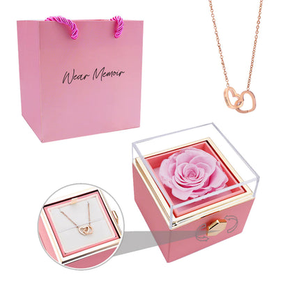 Eternal Rose Box & Engraved Necklace