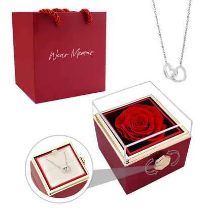 Eternal Rose Box & Engraved Necklace