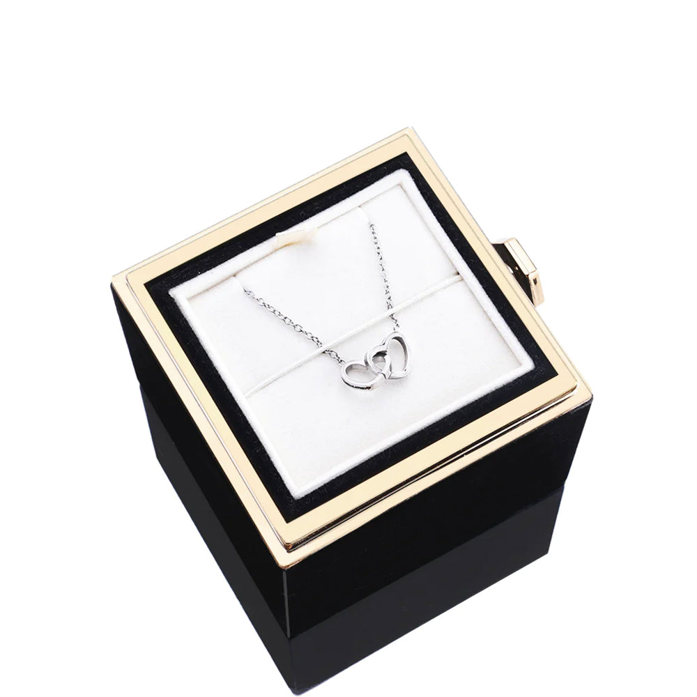 Eternal Rose Box & Engraved Necklace