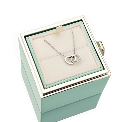 Eternal Rose Box & Engraved Necklace