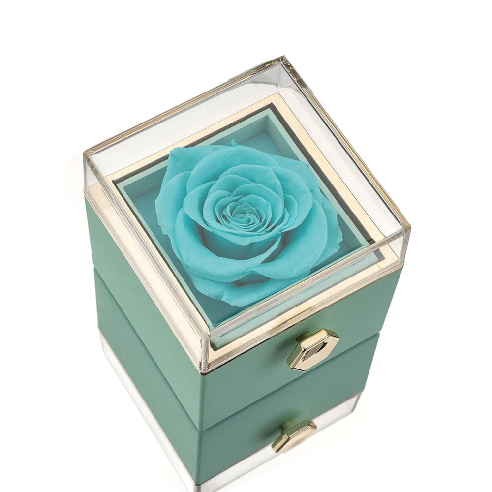 Eternal Rose Box & Engraved Necklace