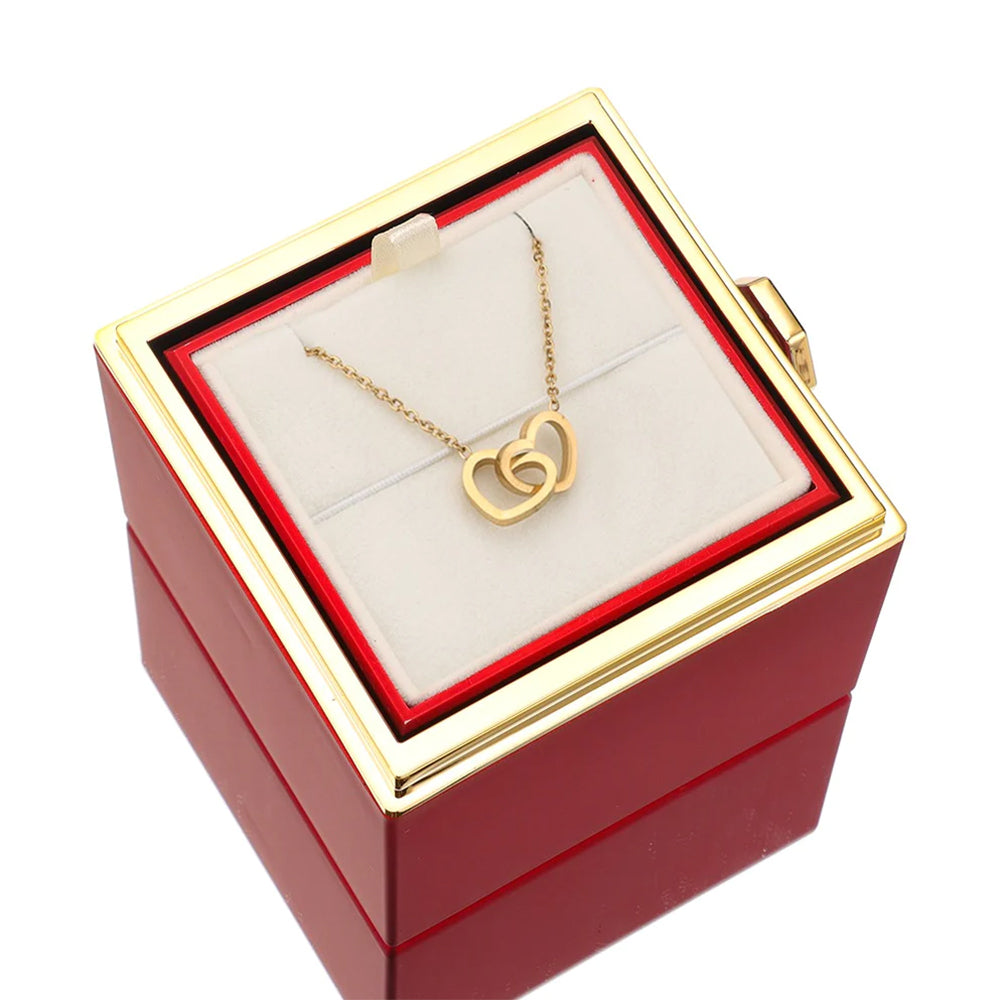 Eternal Rose Box & Engraved Necklace