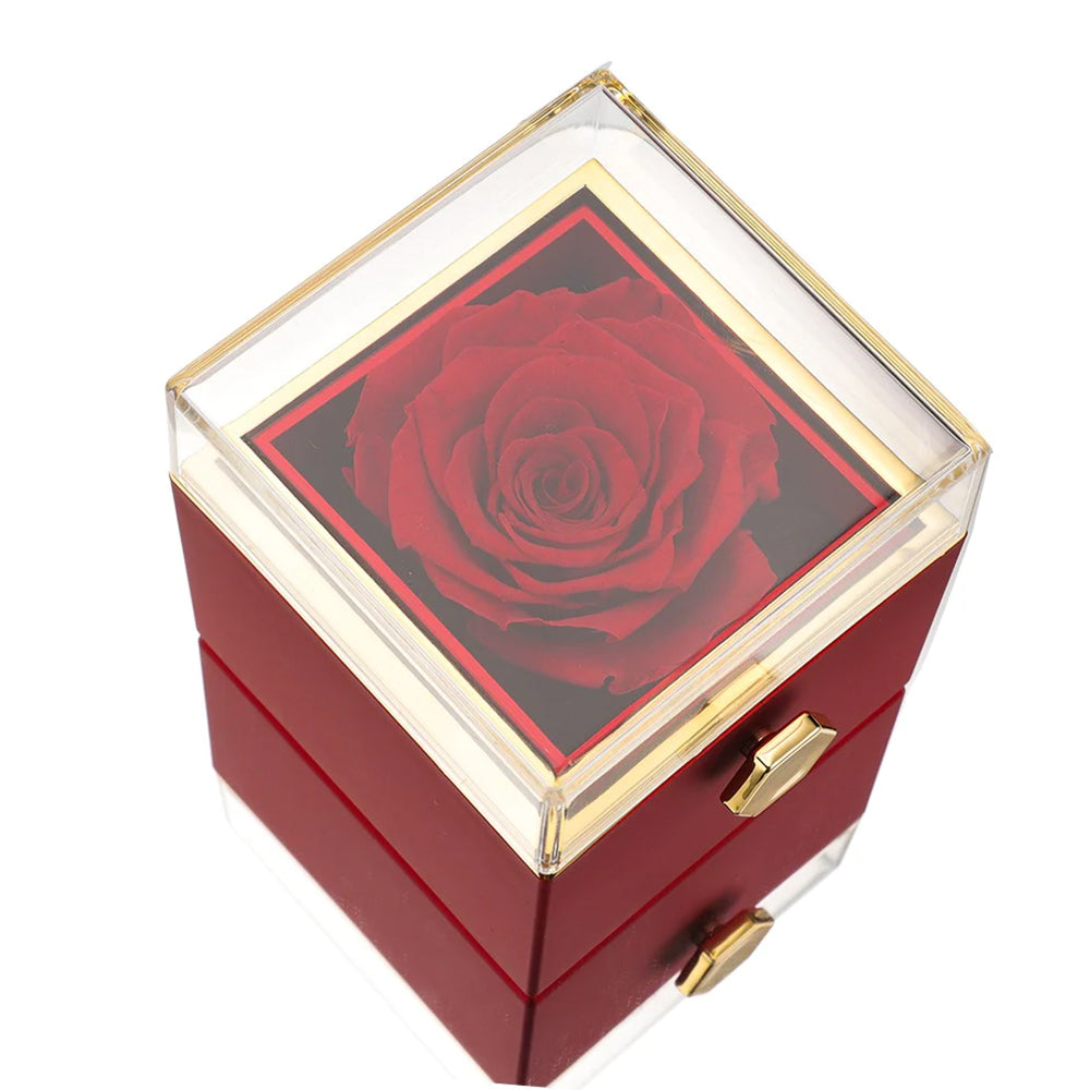 Eternal Rose Box & Engraved Necklace