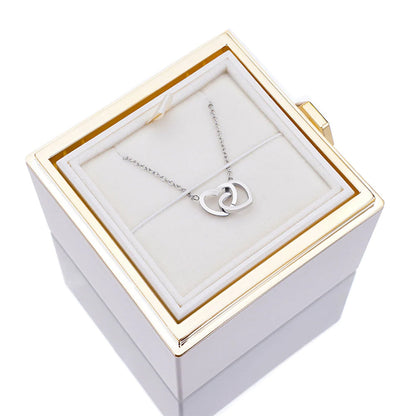 Eternal Rose Box & Engraved Necklace